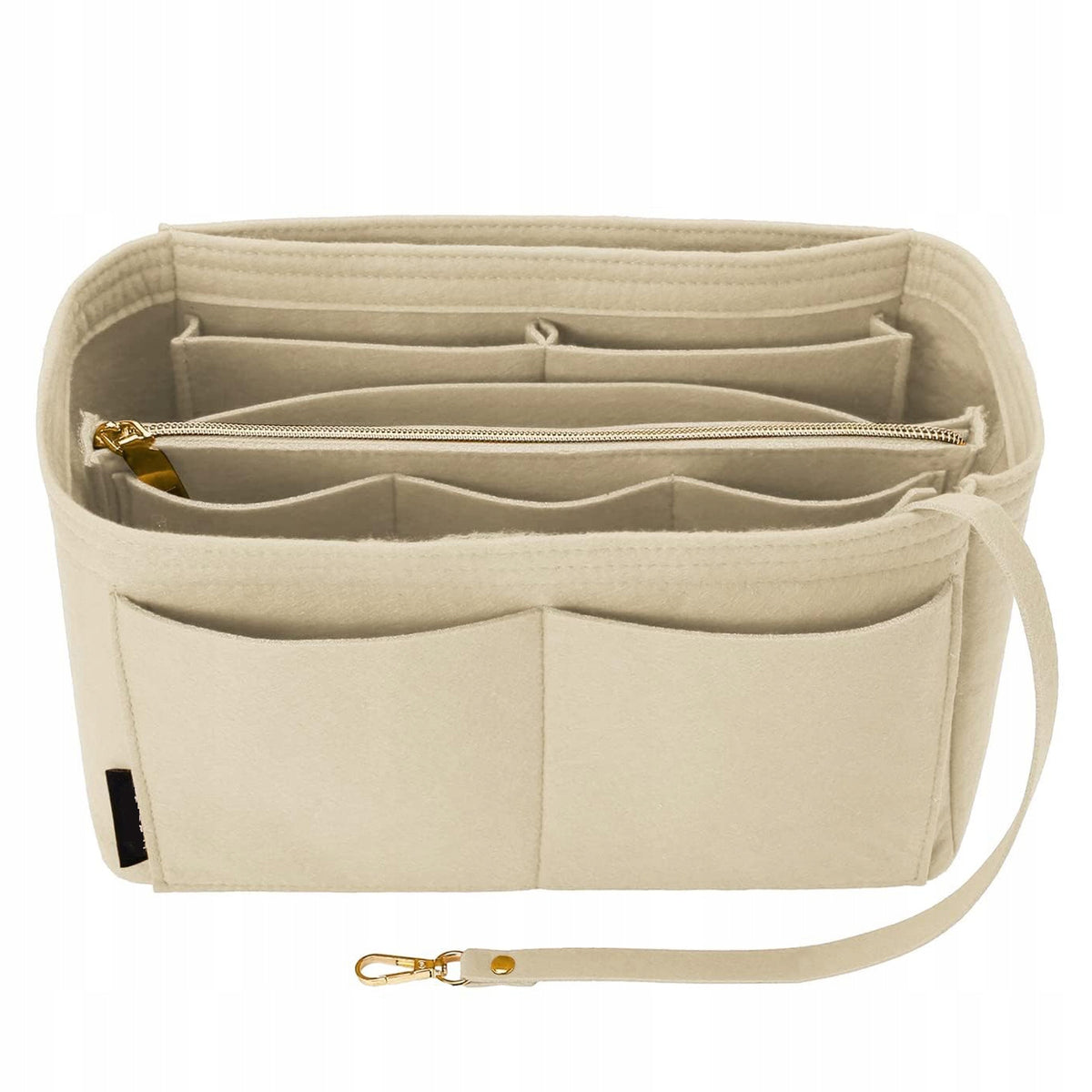 Organizer insert for women's handbag L beige