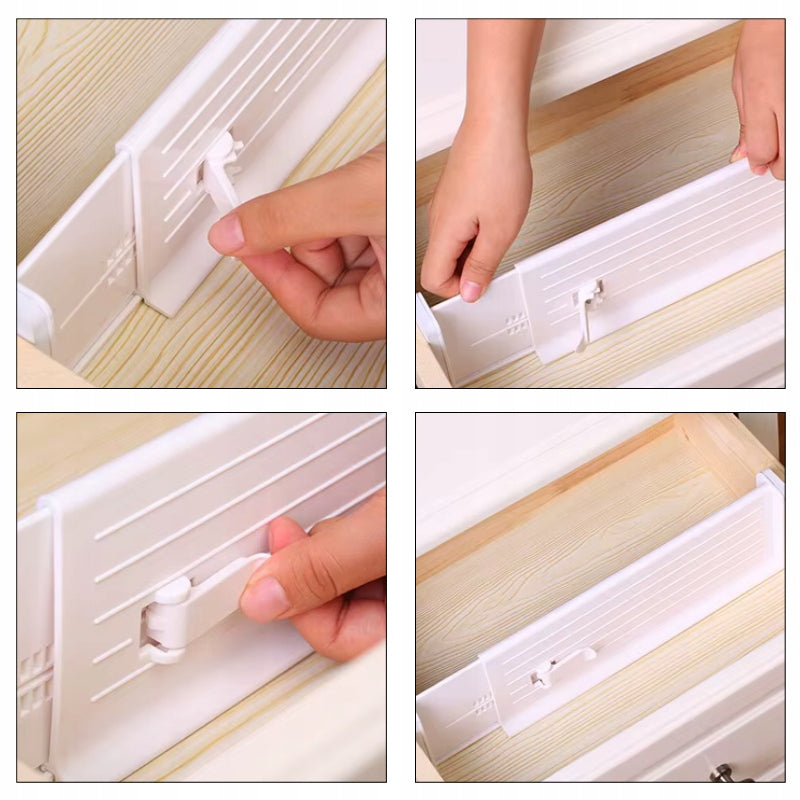 Organizer separator adjustable compartment for drawer 27 to 45 cm Reinforcement type plastic