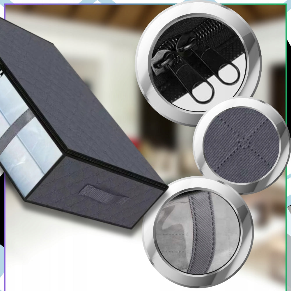 Organizer set of 2 pcs wardrobe bag for bedding clothes large grey flat Number of pieces 2 pcs