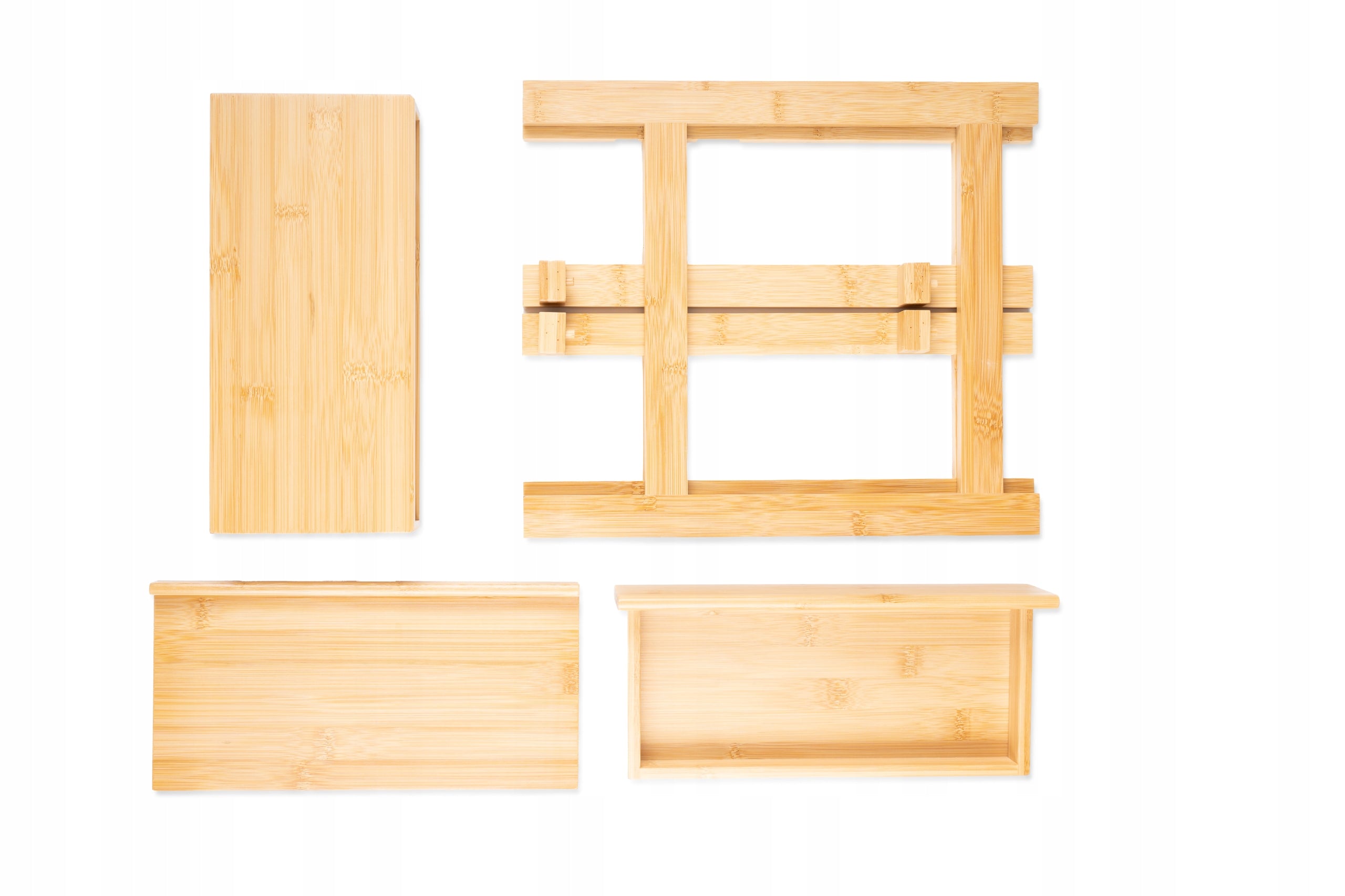 Organizer shelf bamboo bookcase for cosmetics jewelry accessories drawer EAN (GTIN) 5903867543343