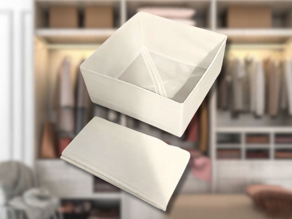 Organizer textile container for underwear clothes shoes for drawer white Brand Verk Group
