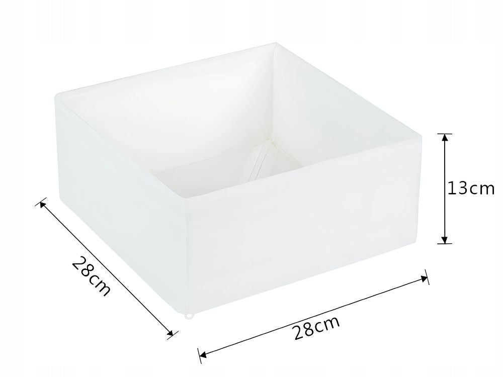 Organizer textile container for underwear clothes shoes for drawer white Manufacturer code 27385_B