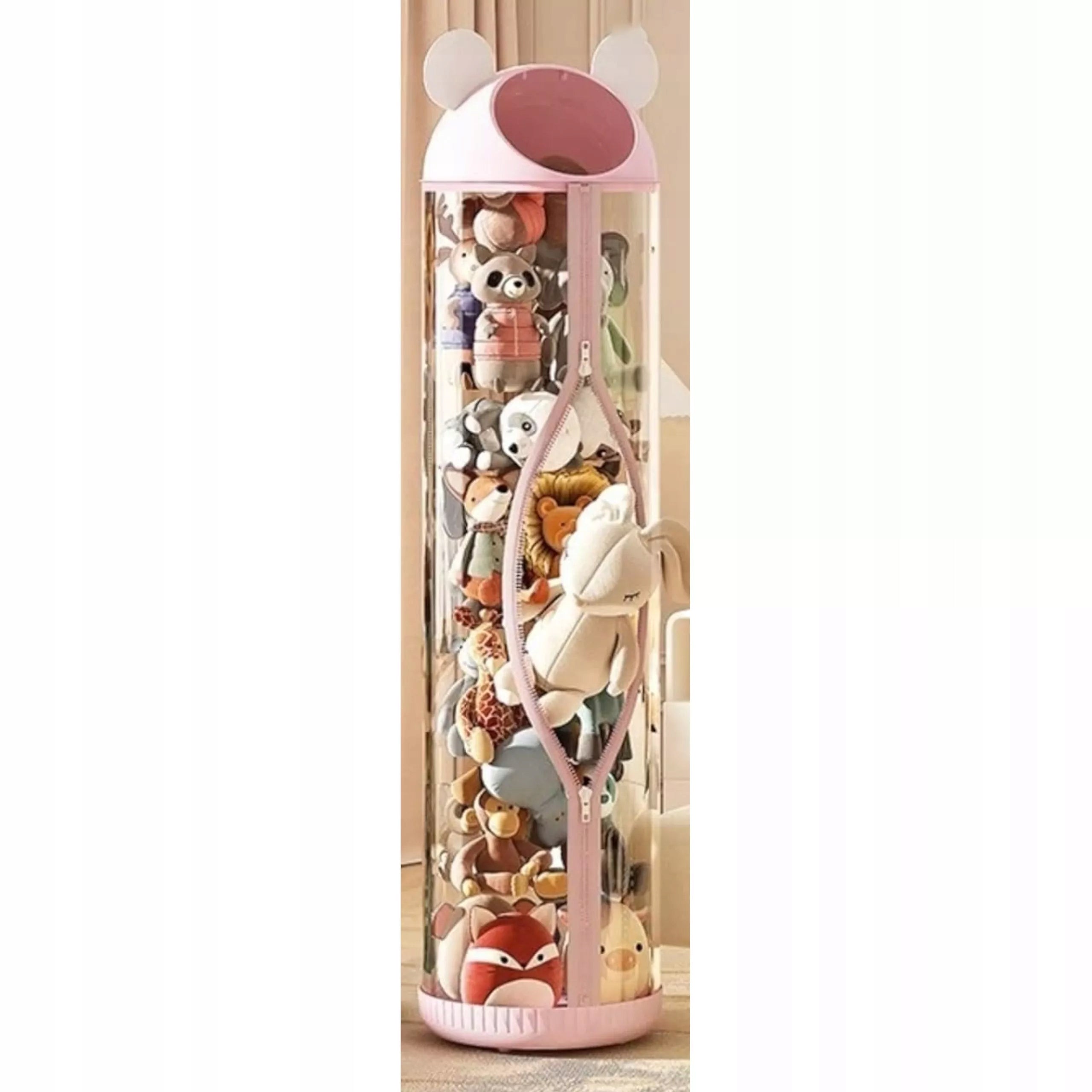 Organizer toy container 112 cm with zipper pink Brand Luxma