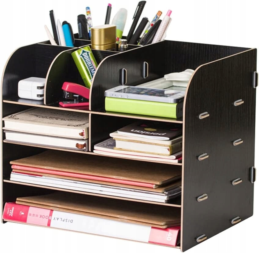 Organizer wooden warehouse office with 4 fronts