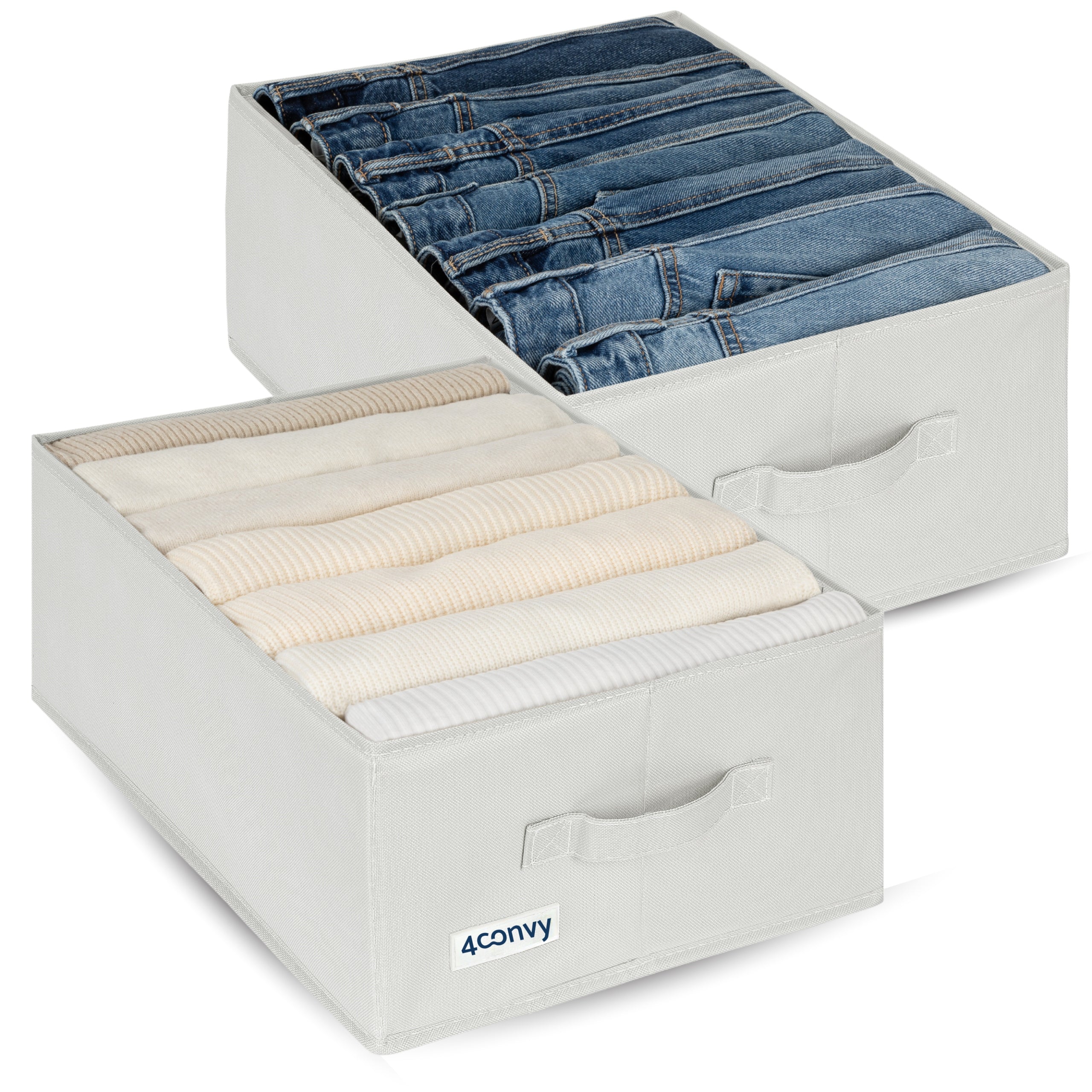 Organizers XXL box clothes container jeans for drawer 30x42x17 x2