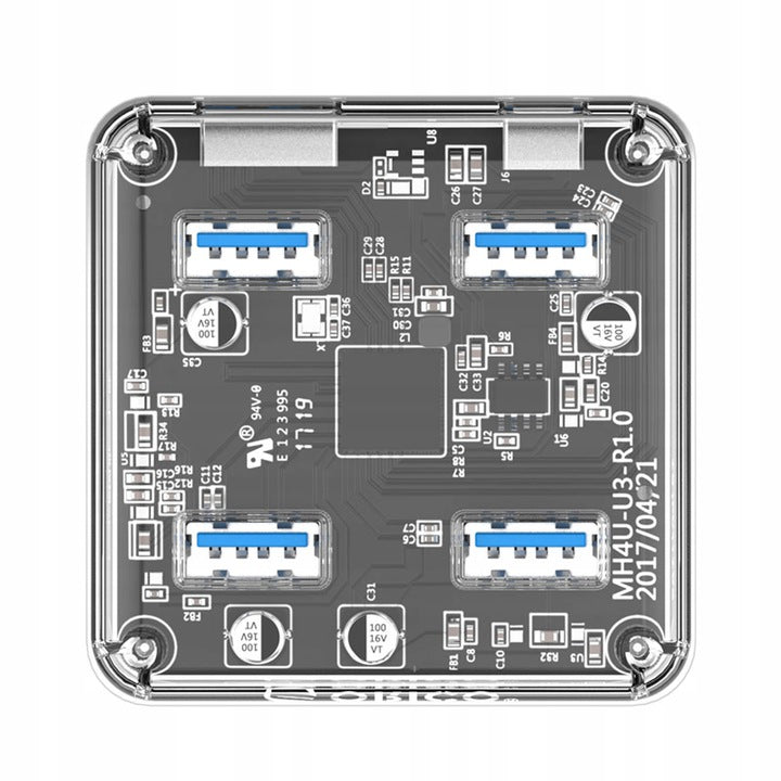 Adapteris Orico 4in1 Adpater Hub, 4x USB 3.0