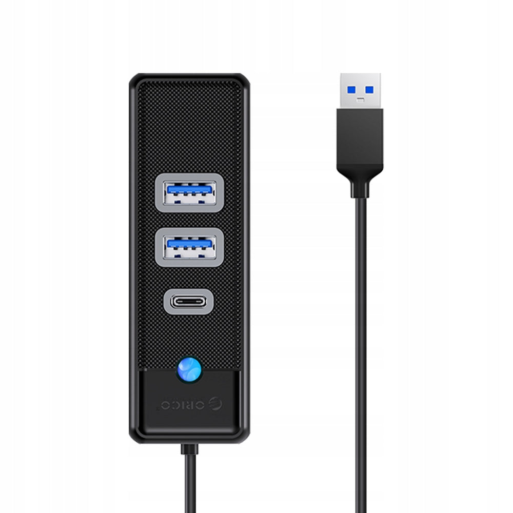 Orico Hub USB to 2x USB 3.0 + USB-C, 5 Gbps, 0.15m (Black)