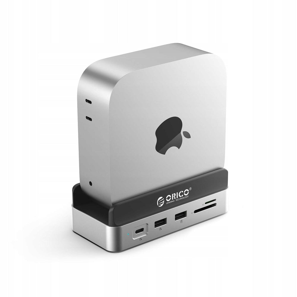Orico Vertical docking station for MacMini M4, USB-C 10 Gbps, with M.2 enclosure