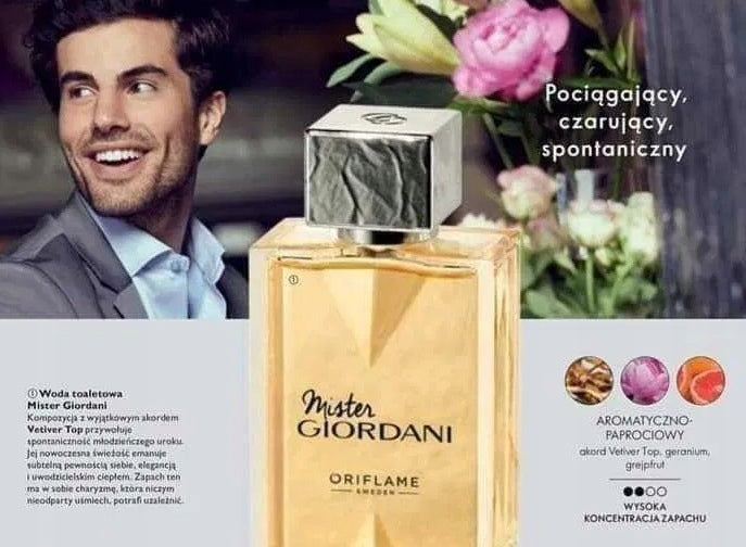 Oriflame Mister Giordani eau de toilette for men EDT 75 ml Packaging status original
