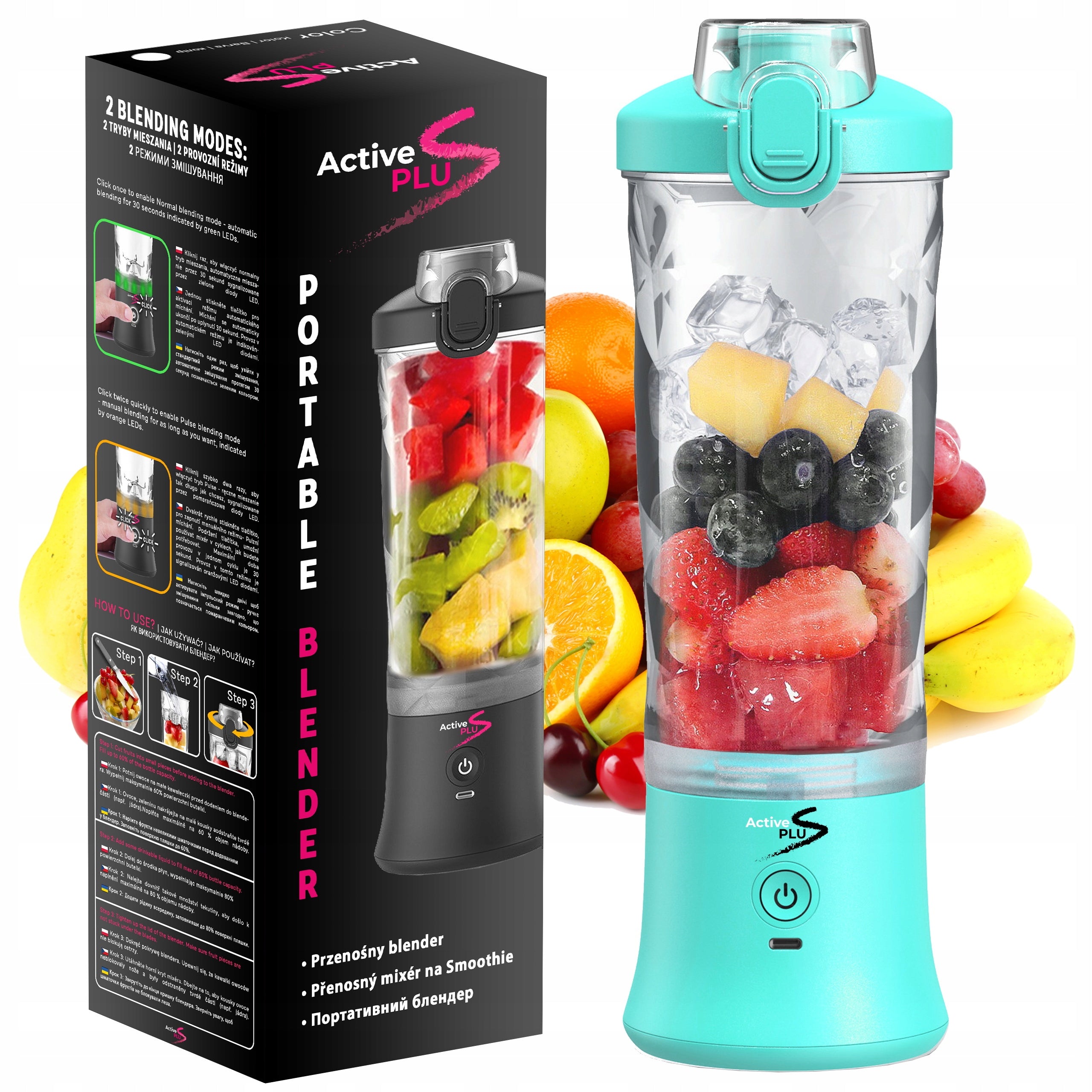 Original ActivePlus Portable Blender Wireless 600ML FOR GIFT