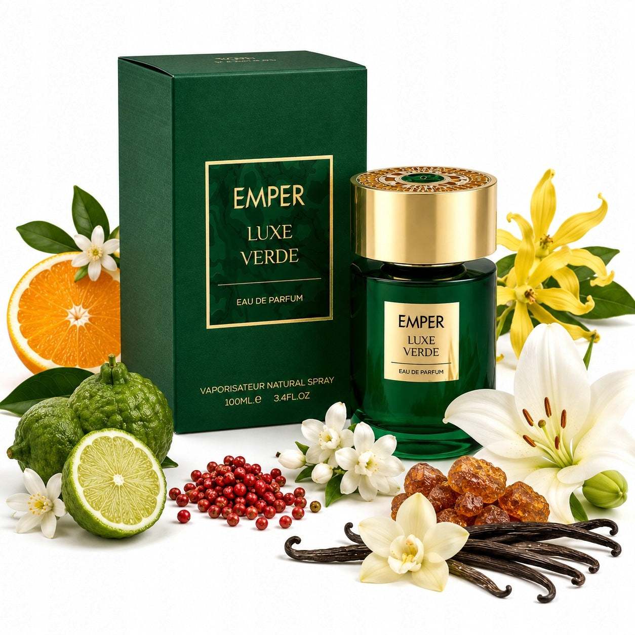 Original Arab Perfume Emper LUXE VERDE 100ml EDP+FREEBIE!