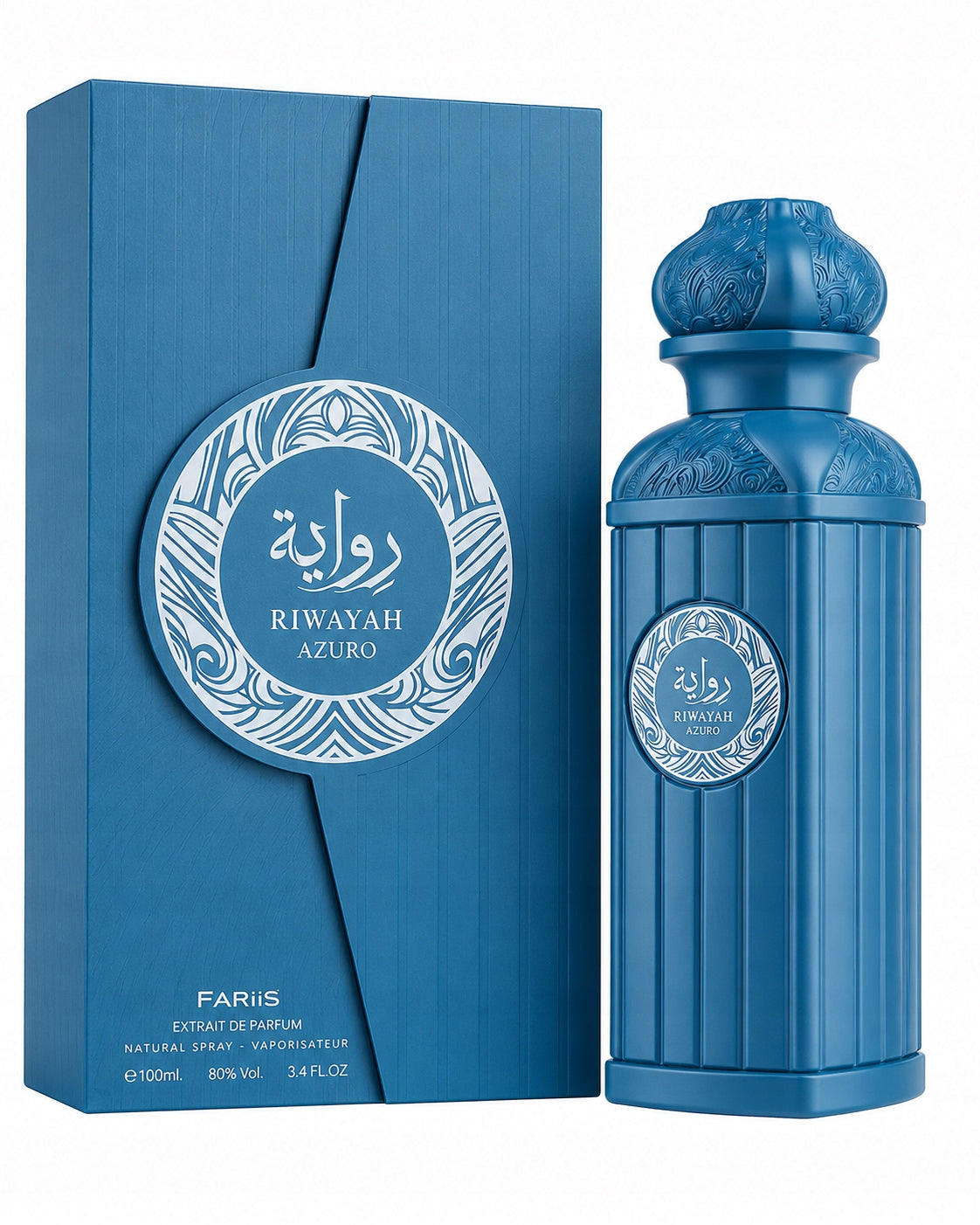 Original Arab Perfume Fariis RIWAYAH AZURO 100ml Extrait+FREEBIE! Packaging status original