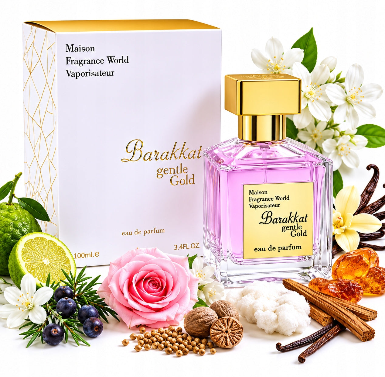 Original Arab Perfume Fragrance World BARAKKAT GENTLE GOLD 100ml+GR Packaging status original