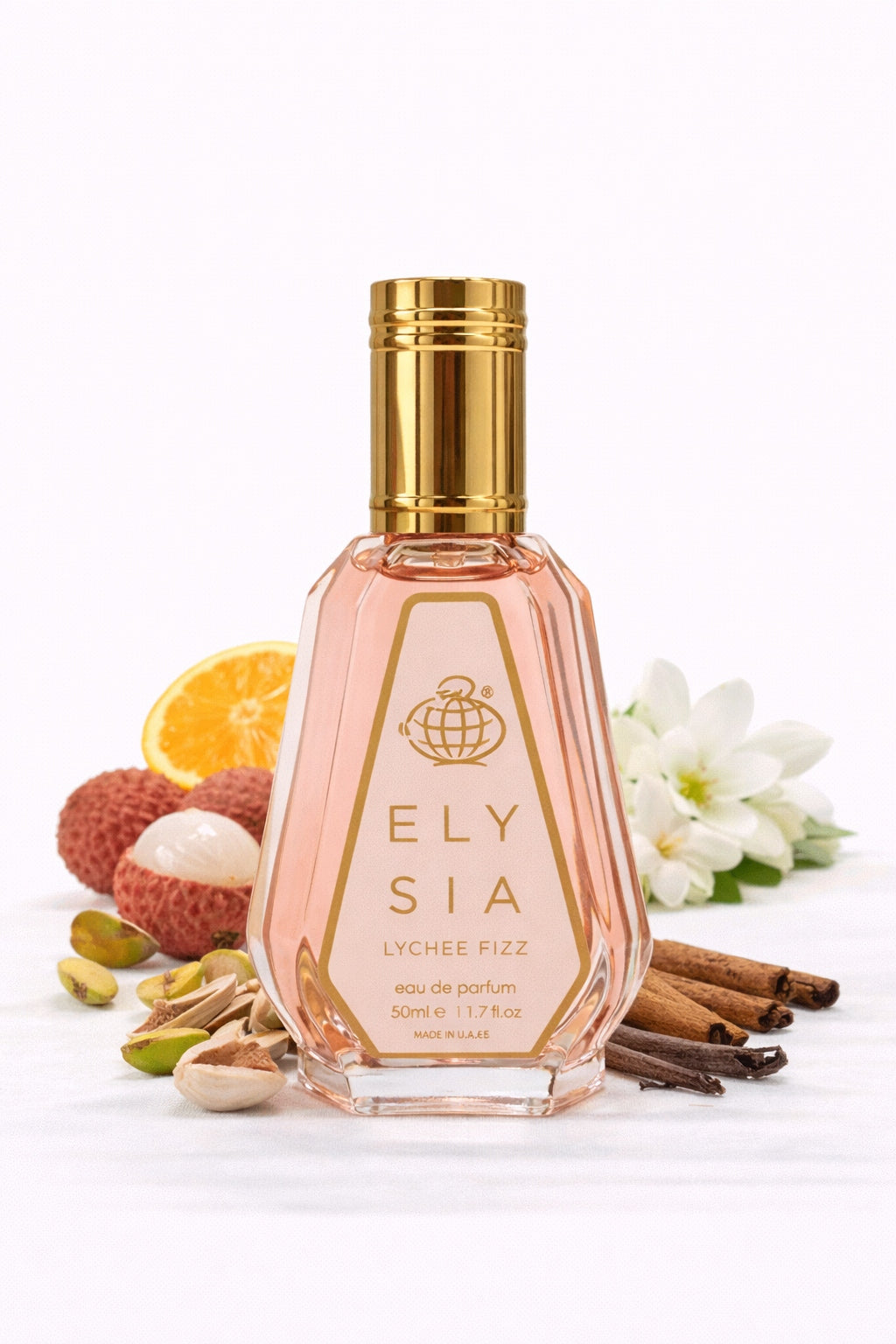 Original Arab Perfume Fragrance World ELYSIA LYCHEE FIZZ 50ml Brand Fragrance World