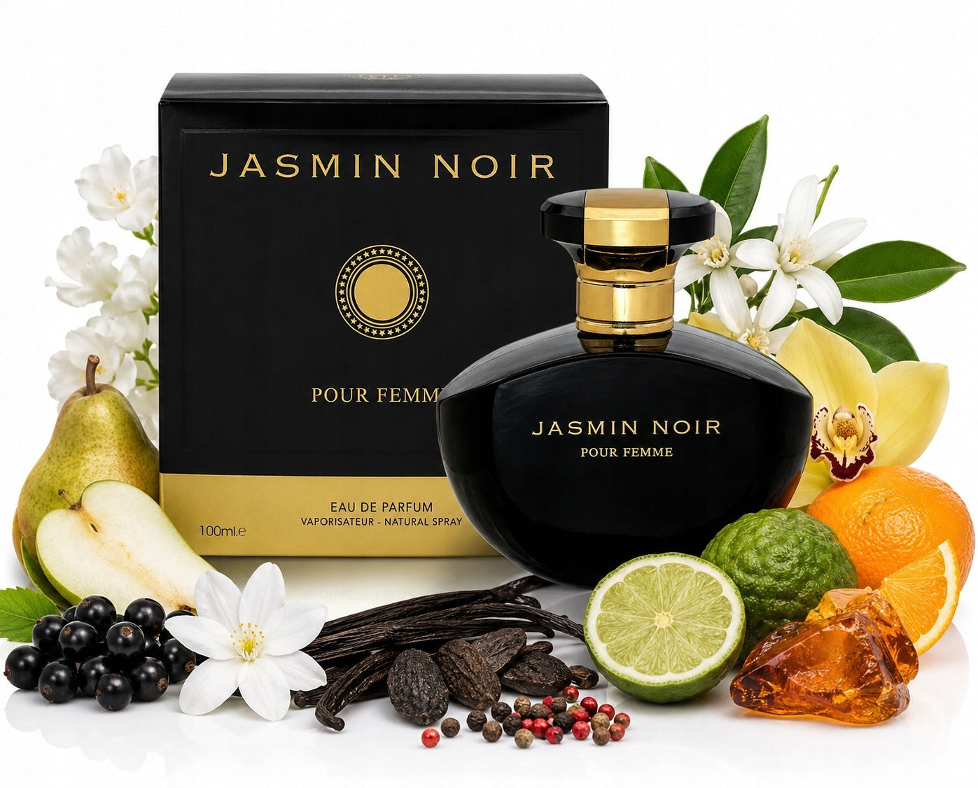 Original Arab Perfume Fragrance World JASMIN NOIR 100ml+FREEBIE! Packaging status original