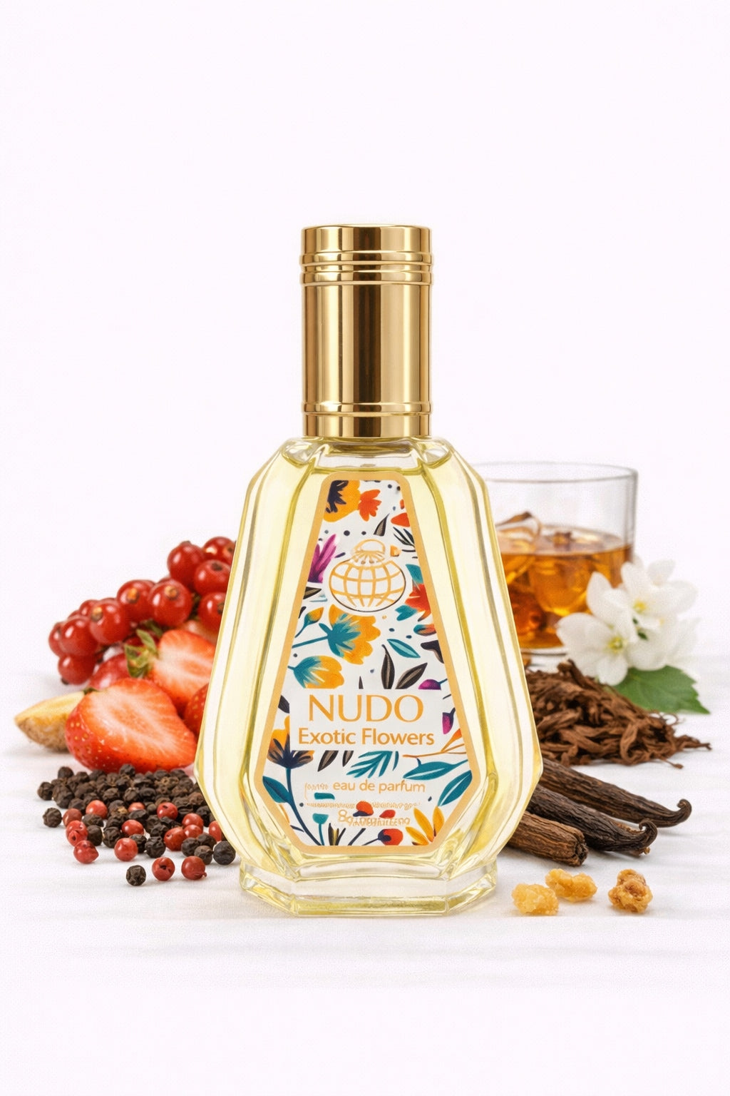 Original Arab Perfume Fragrance World NUDO EXOTIC FLOWERS 50ml+FREEBIE Packaging status original