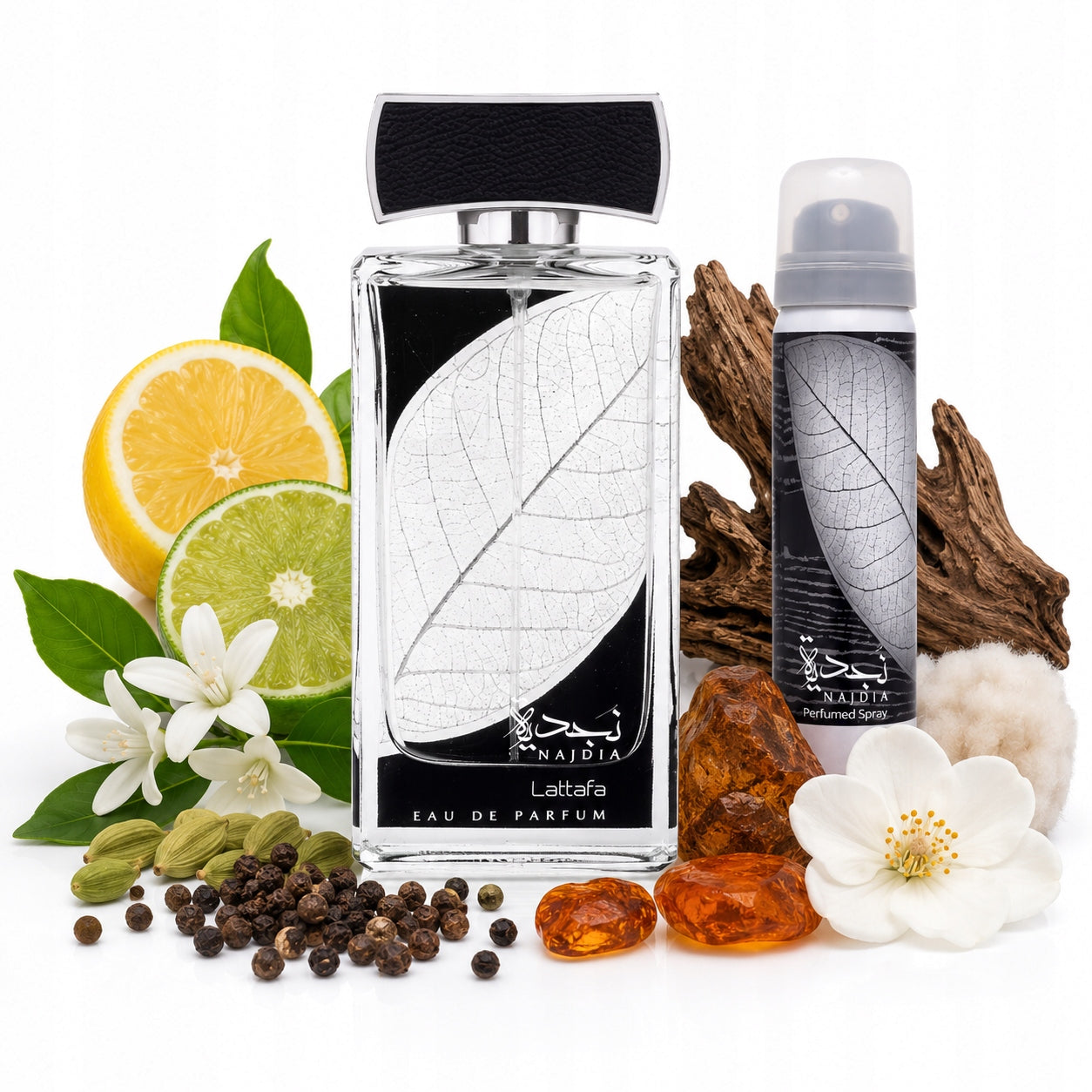 Original Arab Perfume Lattafa NAJDIA 100ml EDP+Deo 50ml+FREEBIE Packaging status original