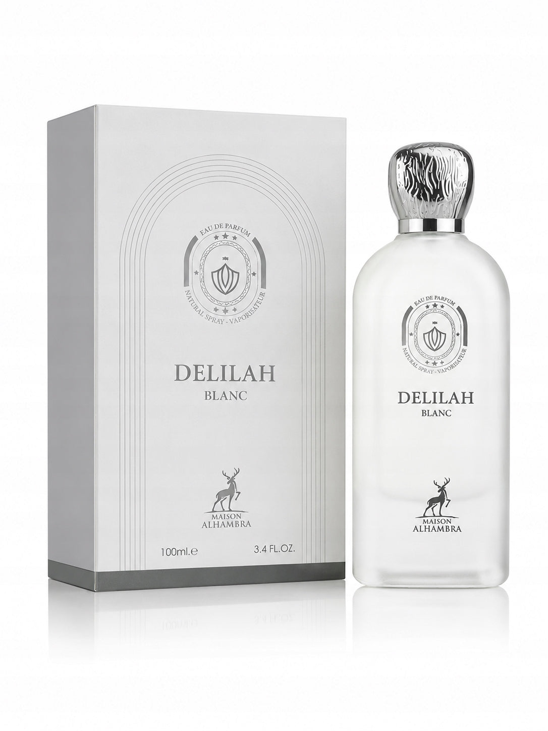 Original Arab Perfume Maison Alhambra DELILAH BLANC 100ml EDP+FREEBIE! Packaging status original