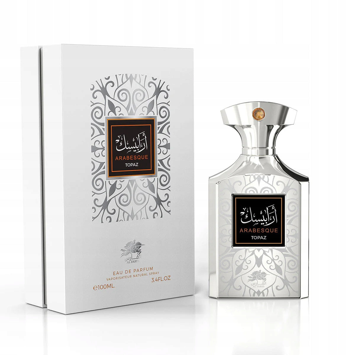 Original Arabic Perfume Al Fares ARABESQUE TOPAZ 100ml EDP+FREEBIE! Packaging status original