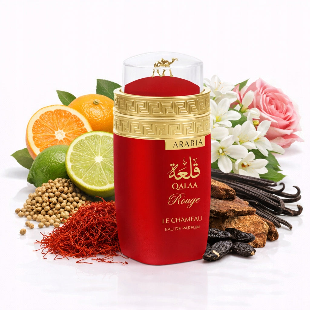 Original Arabic Perfume Le Chameau ARABIA QALAA ROUGE 100ml EDP+FREEBIE! Packaging status original