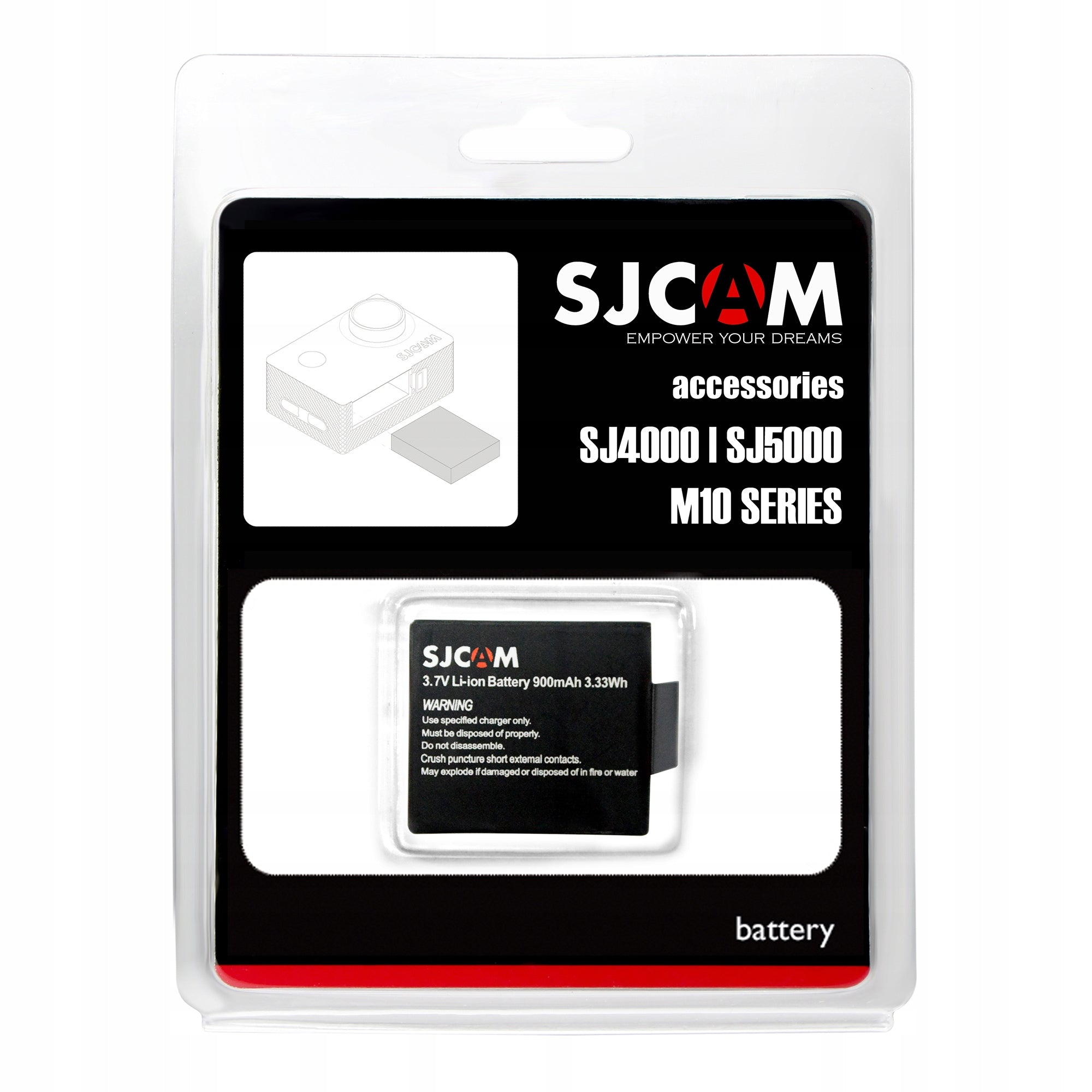 Original Battery SJ4000 M10 SJ5000x Model SJ4000, SJ5000, M10
