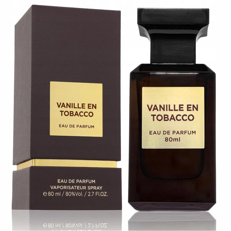 Original Dubai Perfume Fragrance World VANILLE EN TOBACCO 80ml+FREEBIE
