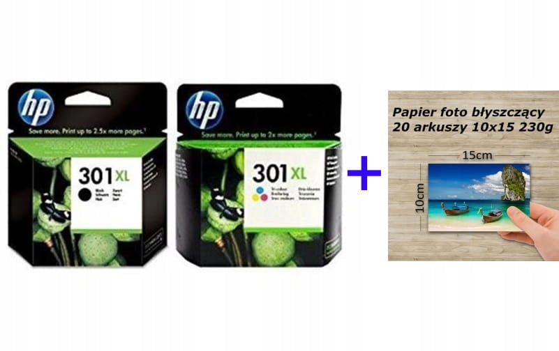 Original Inks HP 301XL Colour+Black