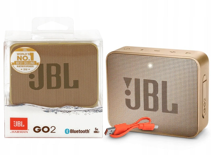 Original JBL GO 2 Champagne gold portable speaker