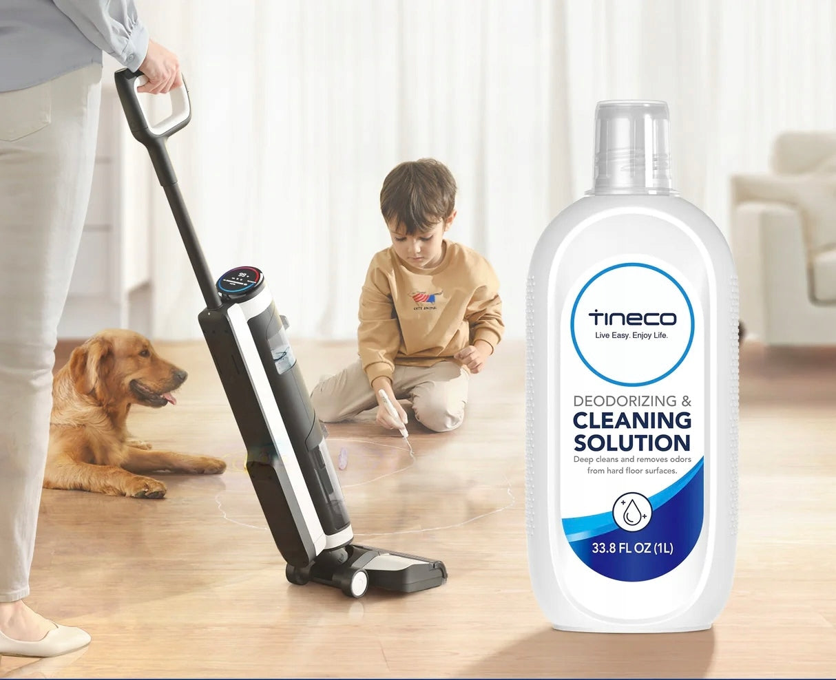 Original Liquid Tineco Deodorizing & Cleaning Solution 1L, has a measuring cup Manufacturer code 9FWWS100200
