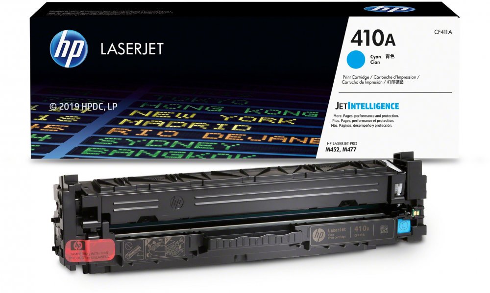 Original New Toner Cartridge HP 410A Cyan for HP LaserJet Pro M452 M477 CF411A Packaging status original