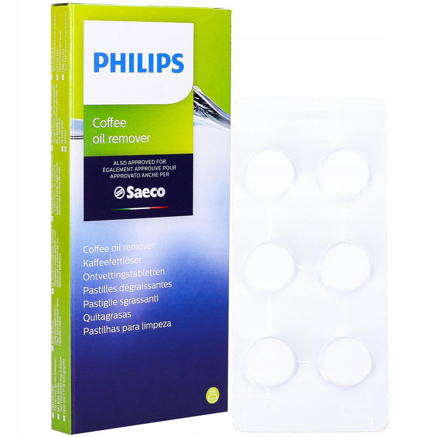 Original Philips CA6704/10 espresso machine cleaning tablets - 6 pieces