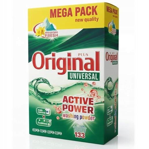 Original Plus ACTIVE POWER Washing Powder UNIVERSAL 8kg 133washes