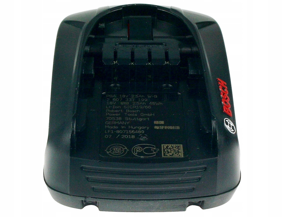 Original battery Bosch Home and Garden battery PBA 18V 2.5Ah W-B Battery capacity 2.5 Ah
