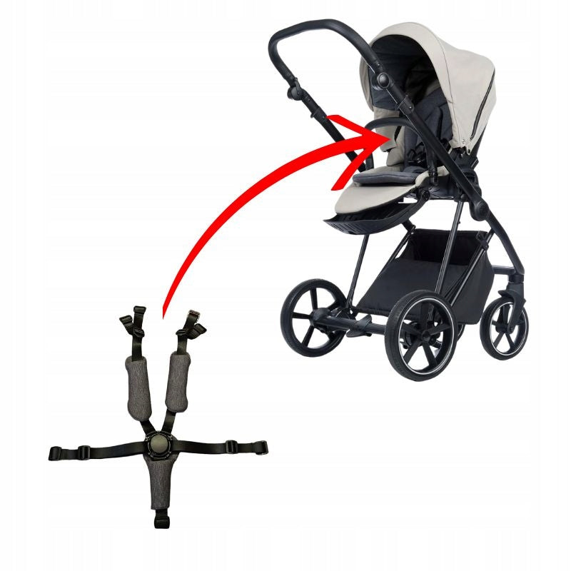 Original harness for stroller Roan Ivi 2.0, magnetic buckle EAN (GTIN) 5903857303643