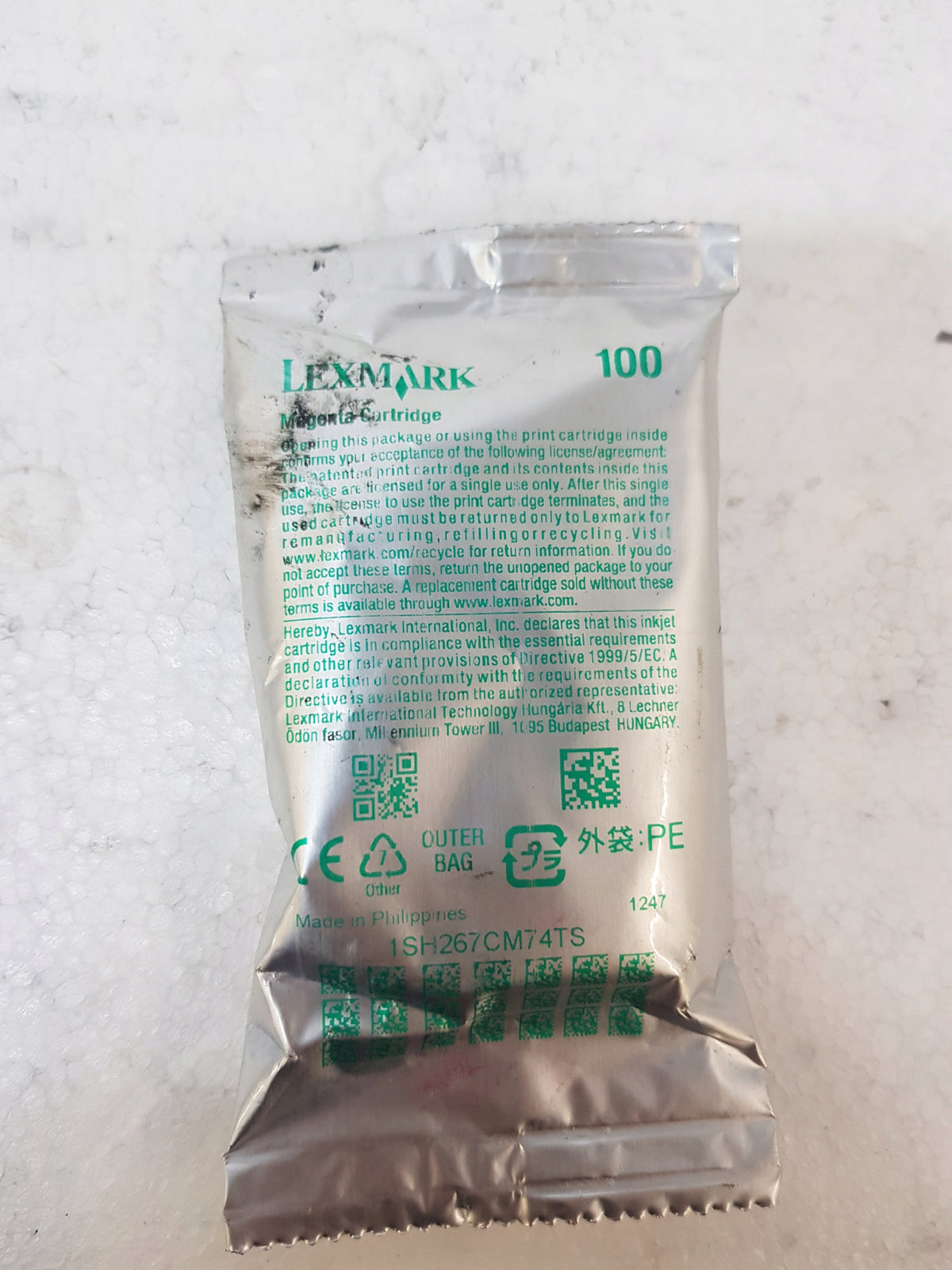 Original ink Lexmark 100 Magenta