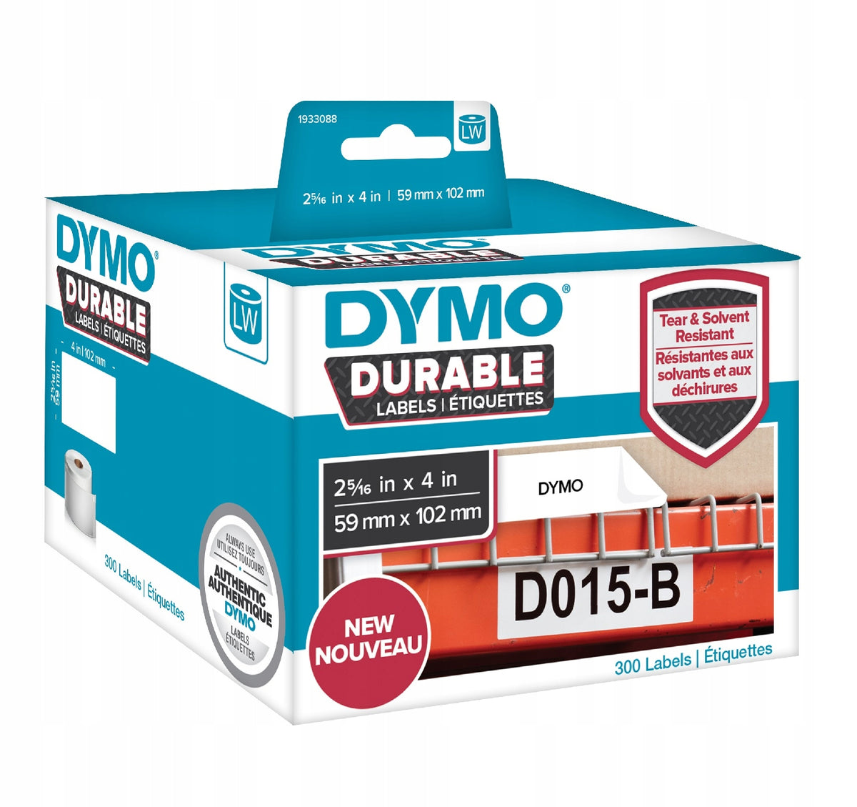 Original labels DYMO Durable 1933088 59x102