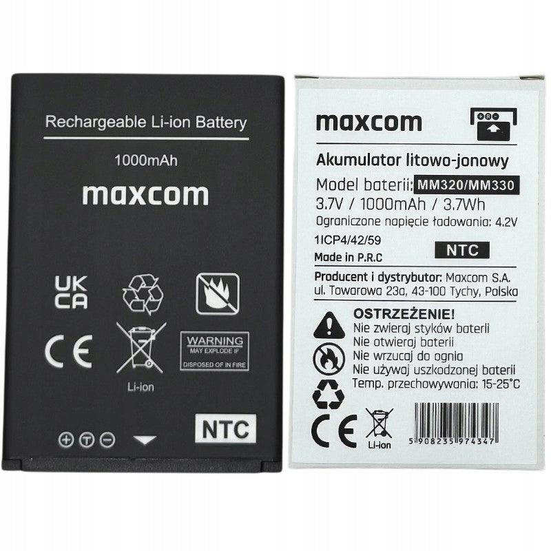 Original new battery for Maxcom MM320 MM330 battery 1000mAh 3.7V