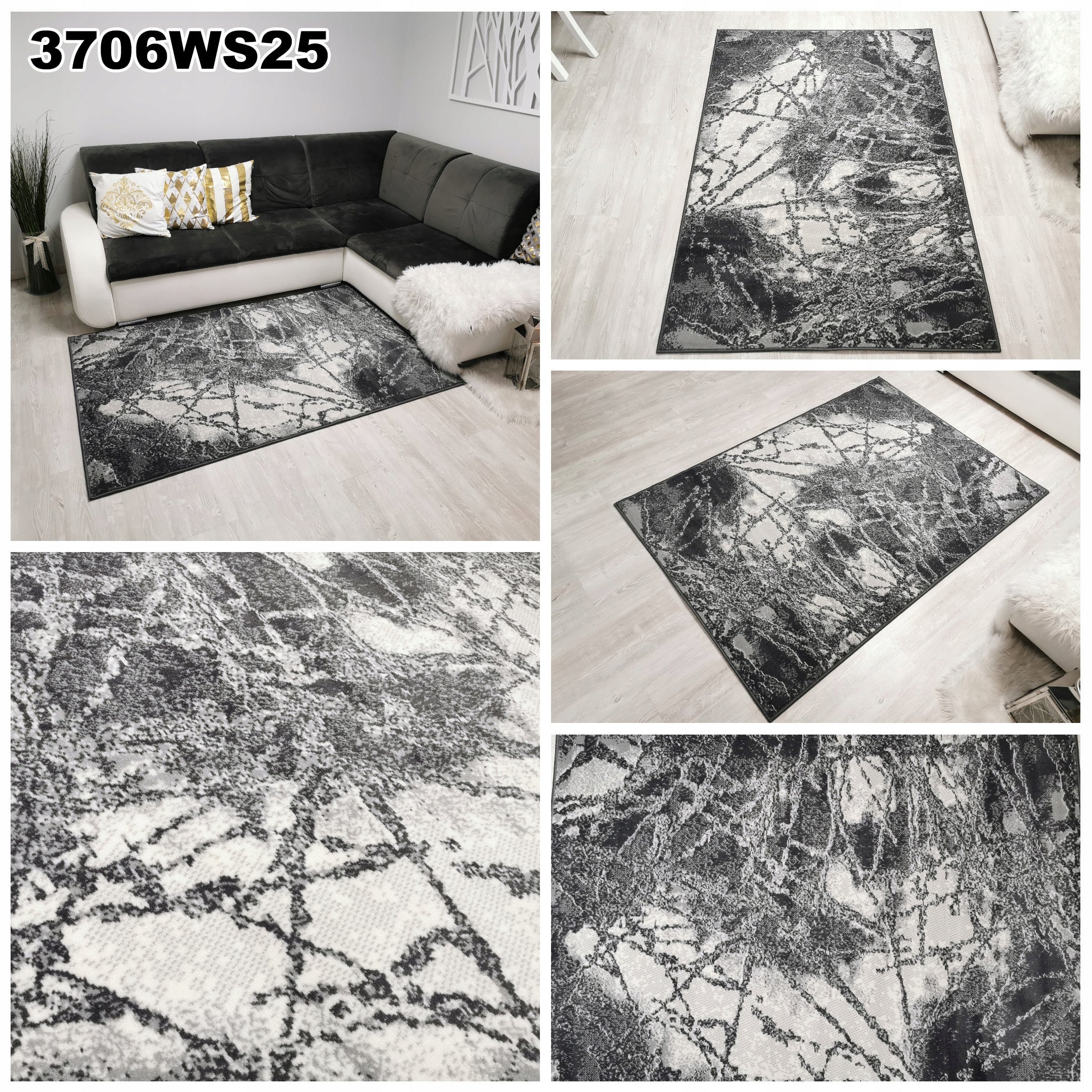 Original square carpet 120x170, soft, dense mix Thickness 10 mm