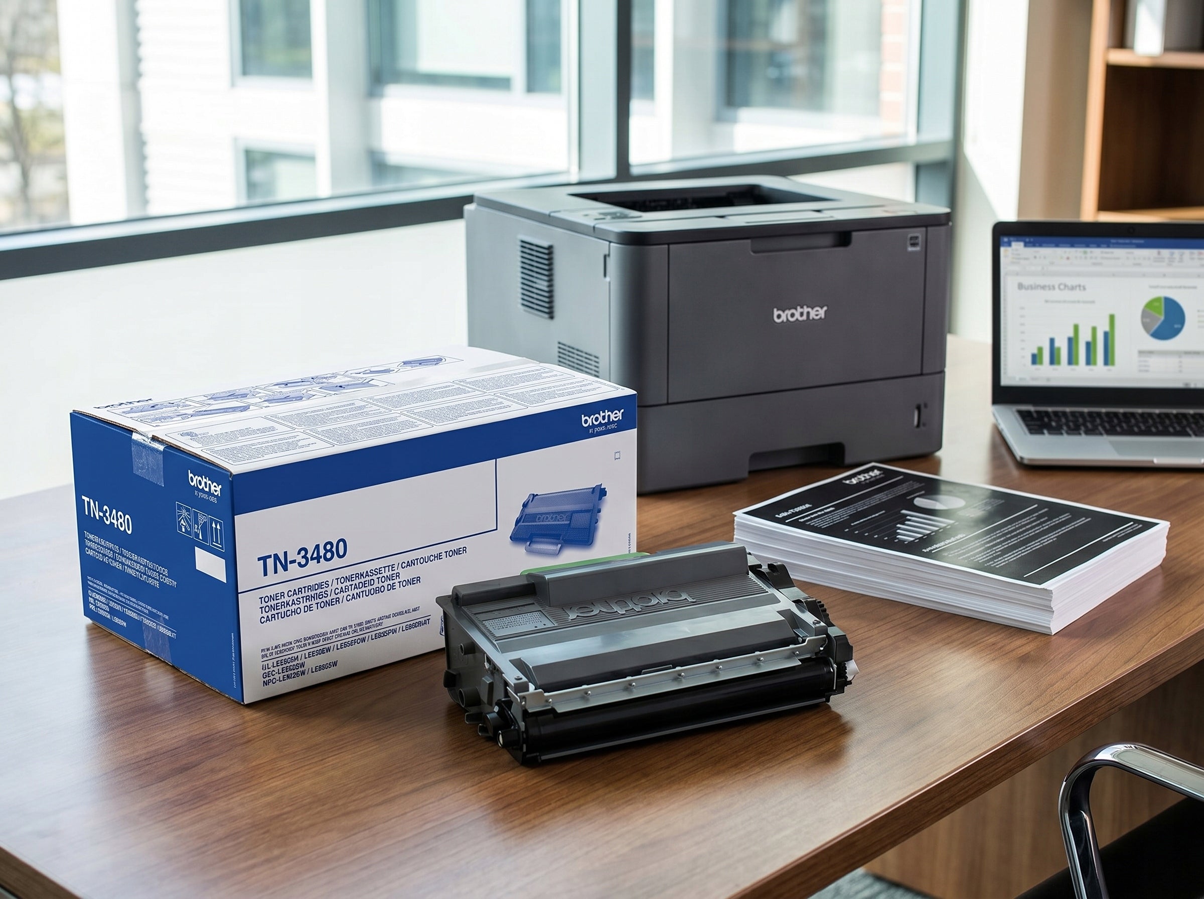 Original toner Brother TN-3480 HL-L5000DN HL-L5100DN HL-L5200DW [Black] Manufacturer Brother