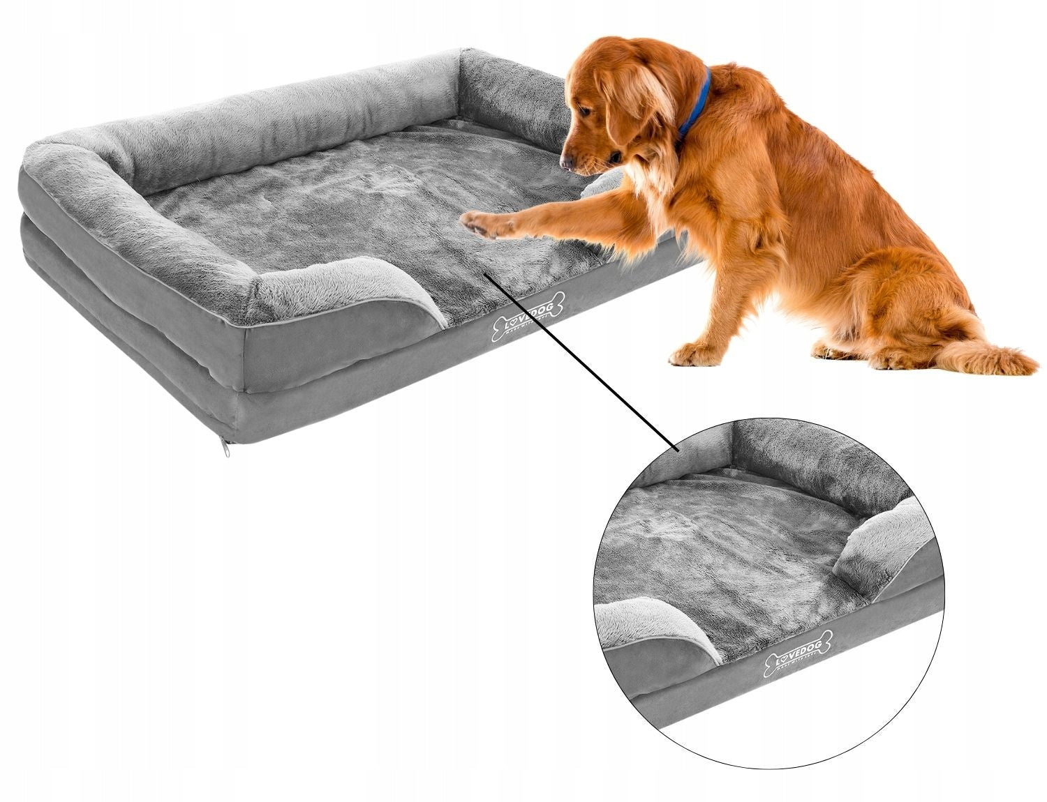 Orthopedic Dog Bed M 70x55 OrtoMax Bed Waterproof Color multicolor