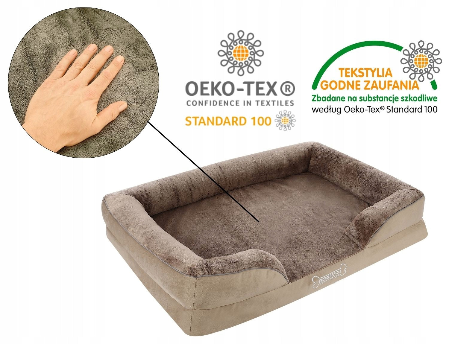Orthopedic Dog Bed M 70x55 OrtoMax Bed Waterproof Length 70 cm