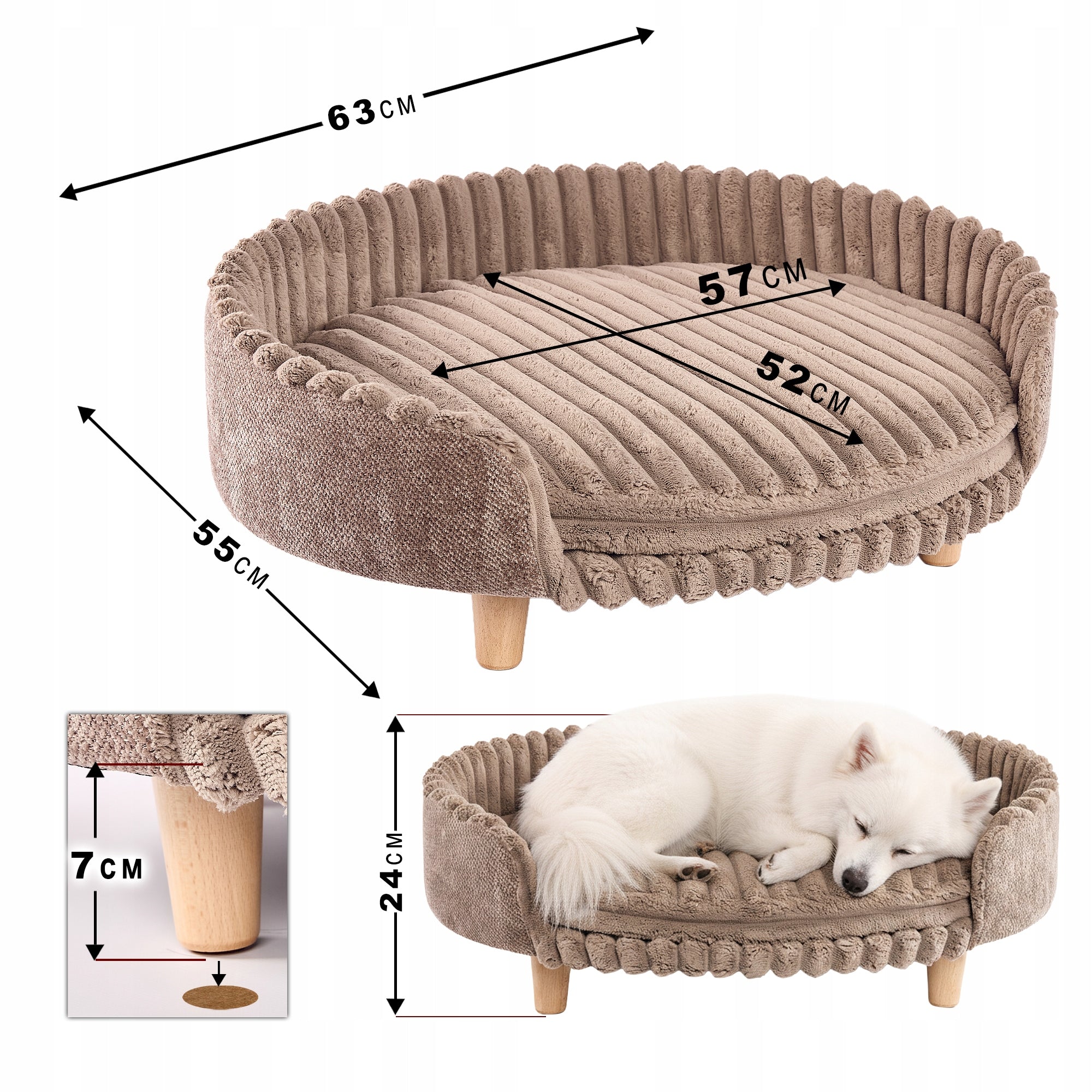 Orthopedic bed sofa on legs XL for dog and cat comfortable large mega! Model Legowisko dla psa kota sofa leżanka posłanie