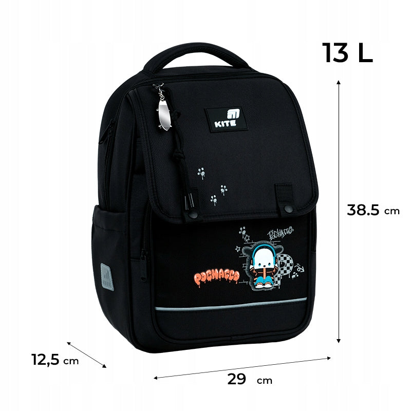 Orthopedic school backpack for boys 6-12 years black Pochacco Kite Manufacturer code PC26-772M