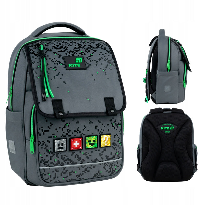 Orthopedic school backpack for boys class 1-6 for magnet grey Kite