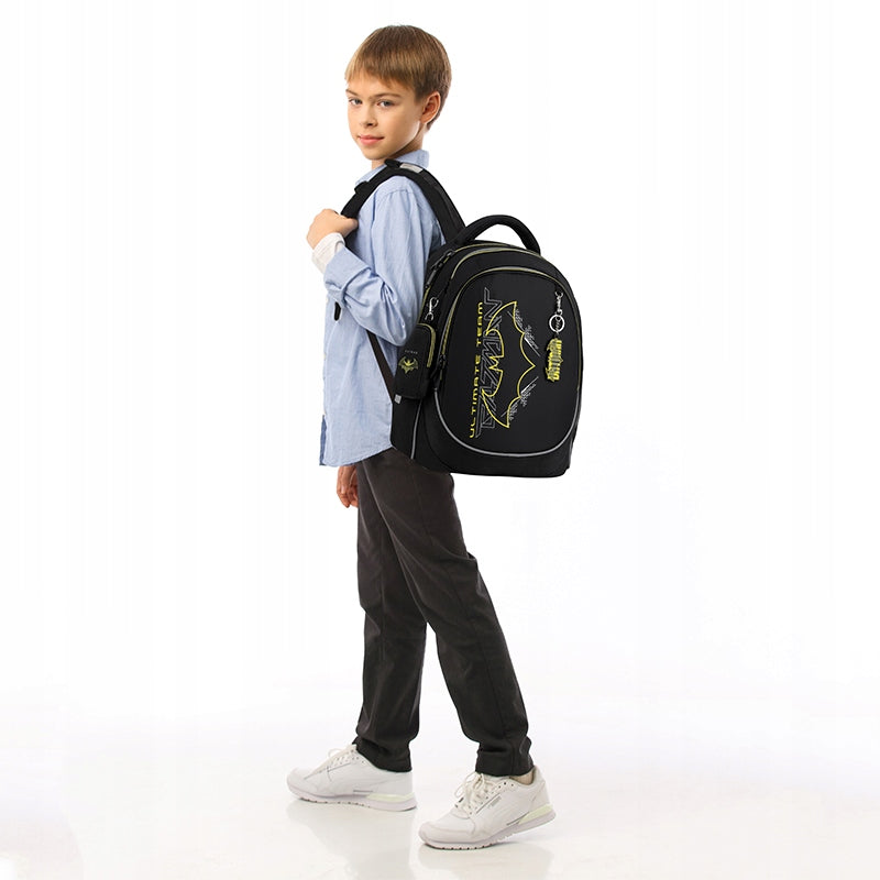 Orthopedic school backpack for boys up to 1-5 class black Batman Kite Packaging status original