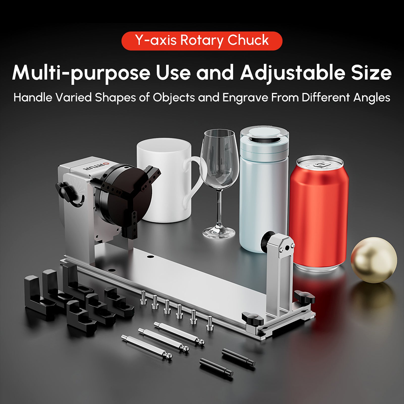 Ortur YRC1.0 Rotating roller with horizontal angle 180° and Q1