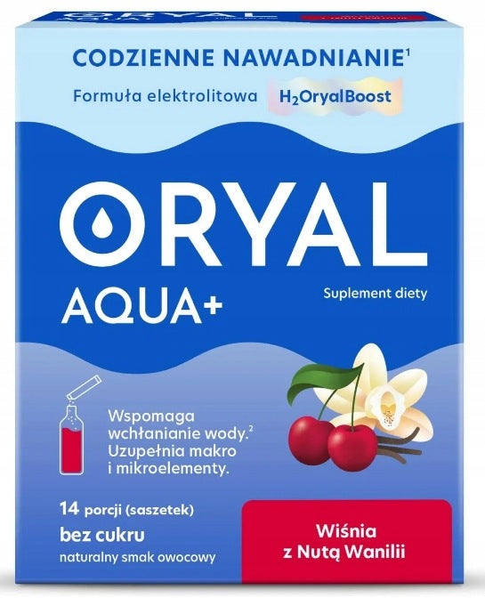 Oryal AQUA, electrolytes without sugar and without gluten, 14sasz. d.w. 28.11.2026r.