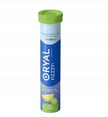 Oryal Fizzzy+ Effervescent tablets lemon lime 20 tablets