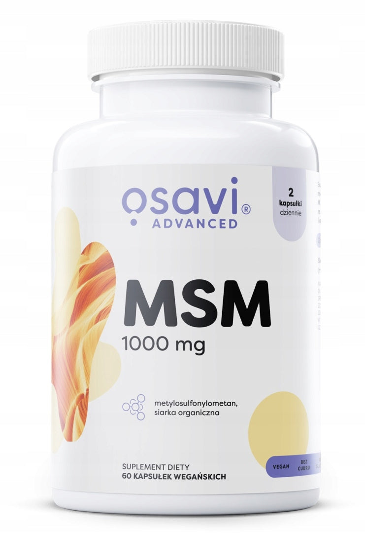 Osavi Advanced MSM 1000 mg 60 capsules Joints Bone Organic Sulphur