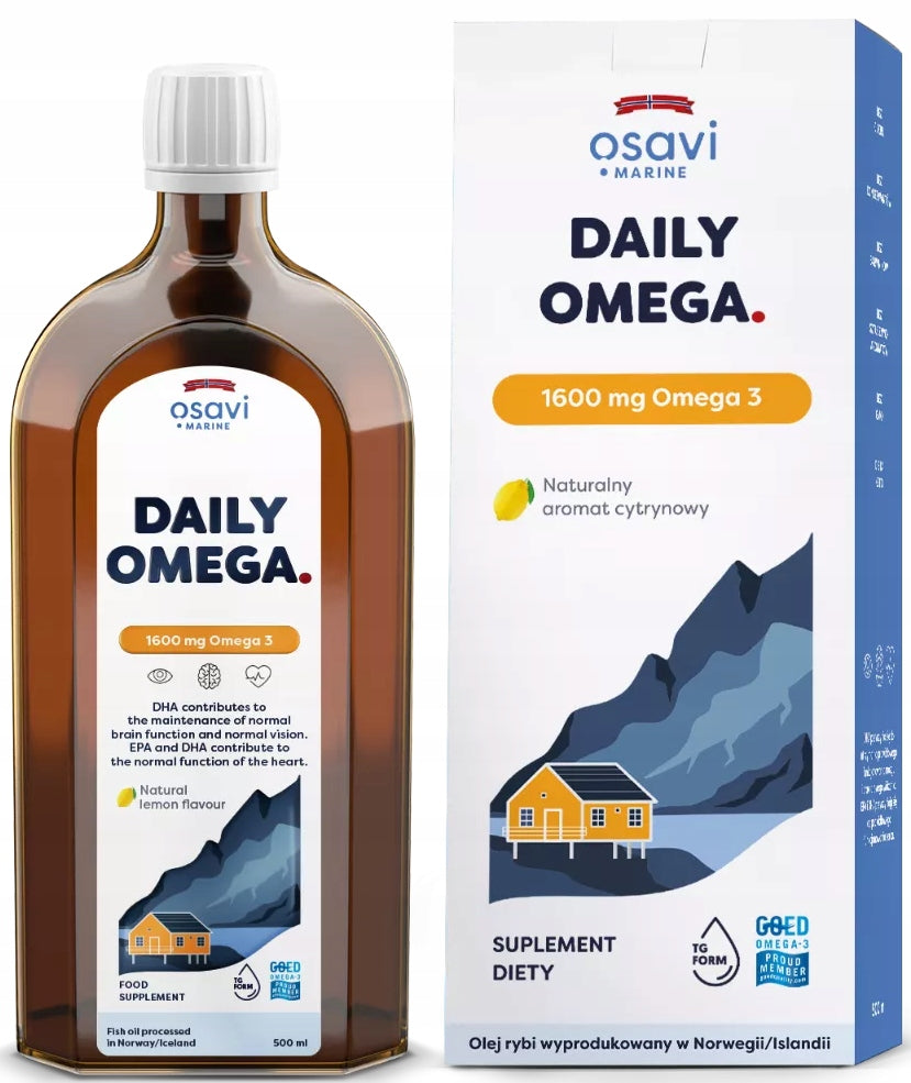 Osavi Daily Omega Marine Omega 3 1600mg EPA 700mg DHA 600mg Lemon 500ml